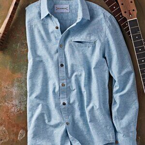32 Bar Blues Jaquard Light Blue Button Down Size M